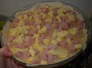 tarta jamón y queso