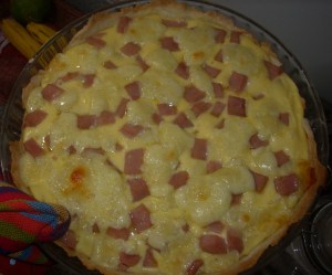 tarta jamón y muzzarella