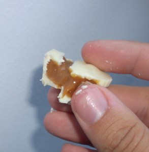 bombón relleno de dulce de leche