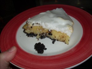 pastel de crema de vainilla