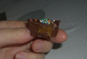 Bombones rellenos de dulce de leche