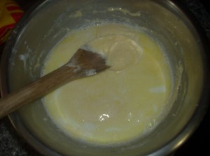 bizcochuelo de leche caliente