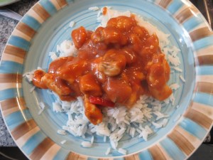 Salsa de pollo enharinado
