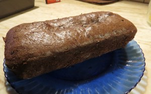 budín de chocolate y dulce de leche