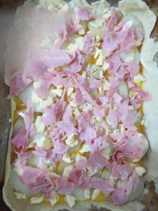 Pastel de papa, jamón y queso