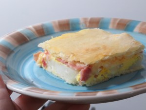 Pastel de papa, jamón y queso