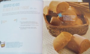 cubitos de dulce de leche y yogur