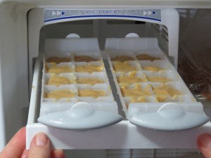 cubitos de dulce de leche y yogur