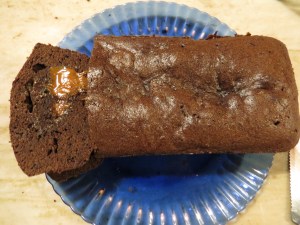 budín de chocolate y dulce de leche