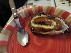 Arrollado de dulce de leche