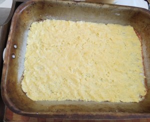 torta de coco y dulce de leche