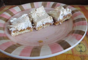 torta de coco y dulce de leche