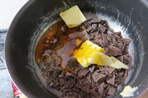 Crocante de chocolate y copos