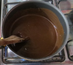 Crocante de chocolate y copos