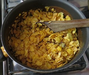 Crocante de chocolate y copos