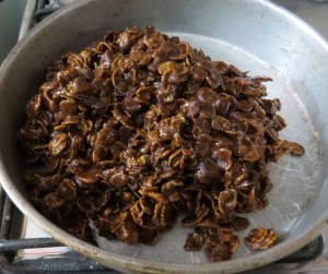 Crocante de chocolate y copos