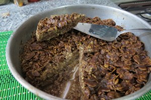 Crocante de chocolate y copos