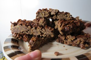 Crocante de chocolate y copos