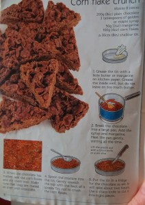 Crocante de chocolate y copos