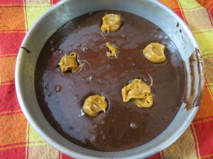 brownies con dulce de leche