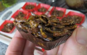 Crocante de chocolate y copos
