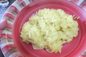 Risotto al azafrán