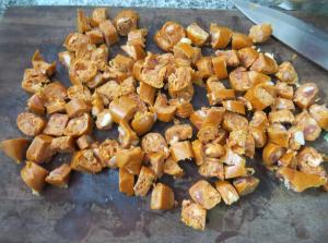 omelette fideos y húngaras