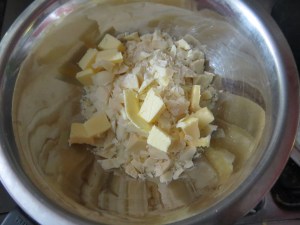 Brownies chocolate blanco y batata