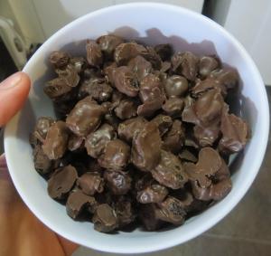 pasas de uva con chocolate