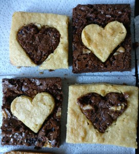 brownies corazón
