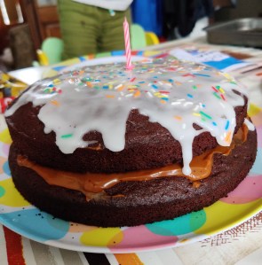 torta banana chocolate