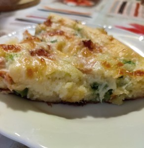 fainá de queso y panceta